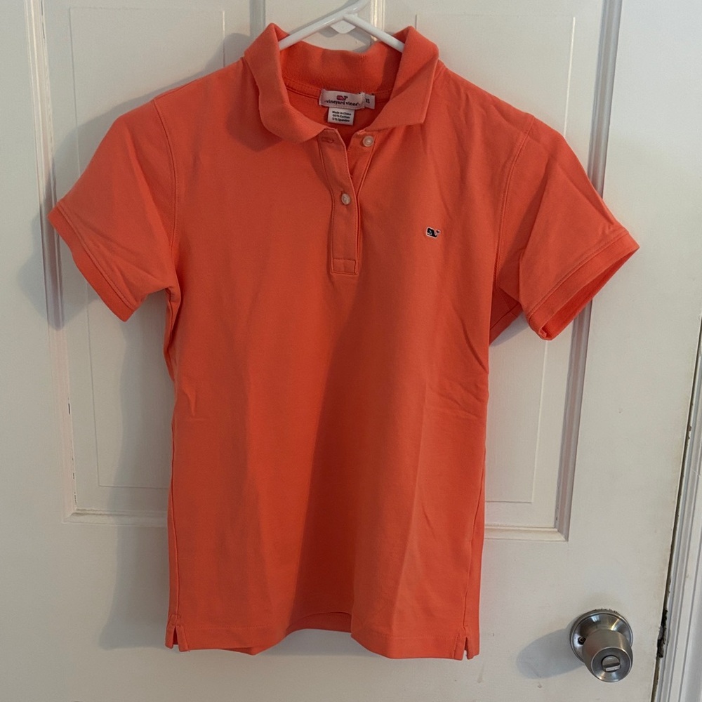 Vineyard Vines Orange Short Sleeve Polo